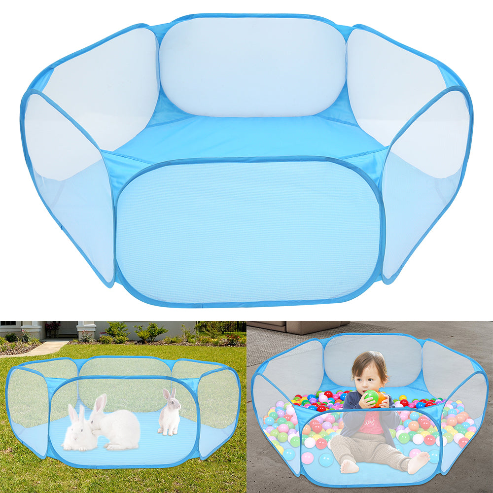 KFX-8874429 Foldable Children's Play Tent with Steel Frame and Waterproof Polyester - Ideal for Indoor and Outdoor Ball Pit Fun