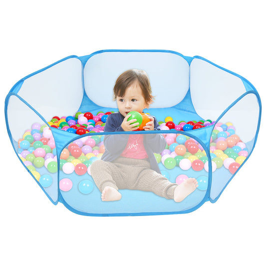 KFX-8874429 Foldable Children's Play Tent with Steel Frame and Waterproof Polyester - Ideal for Indoor and Outdoor Ball Pit Fun