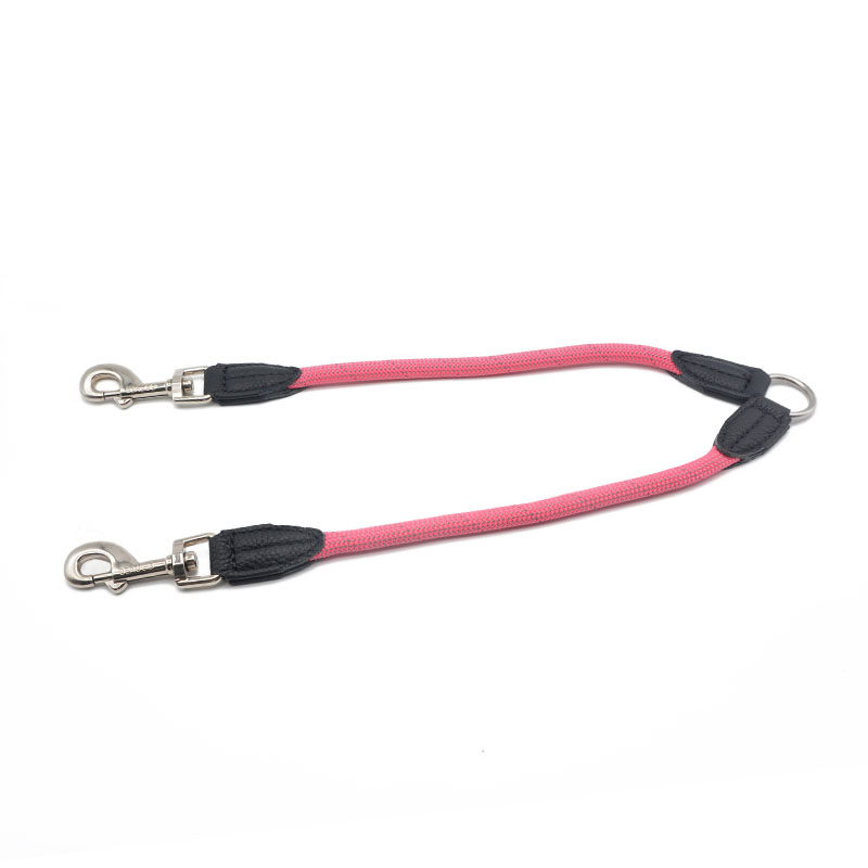 KFX-8875197 Reflective Double-Headed Nylon Dog Leash - Scalable, Durable & Comfortable for Small to Medium Dogs