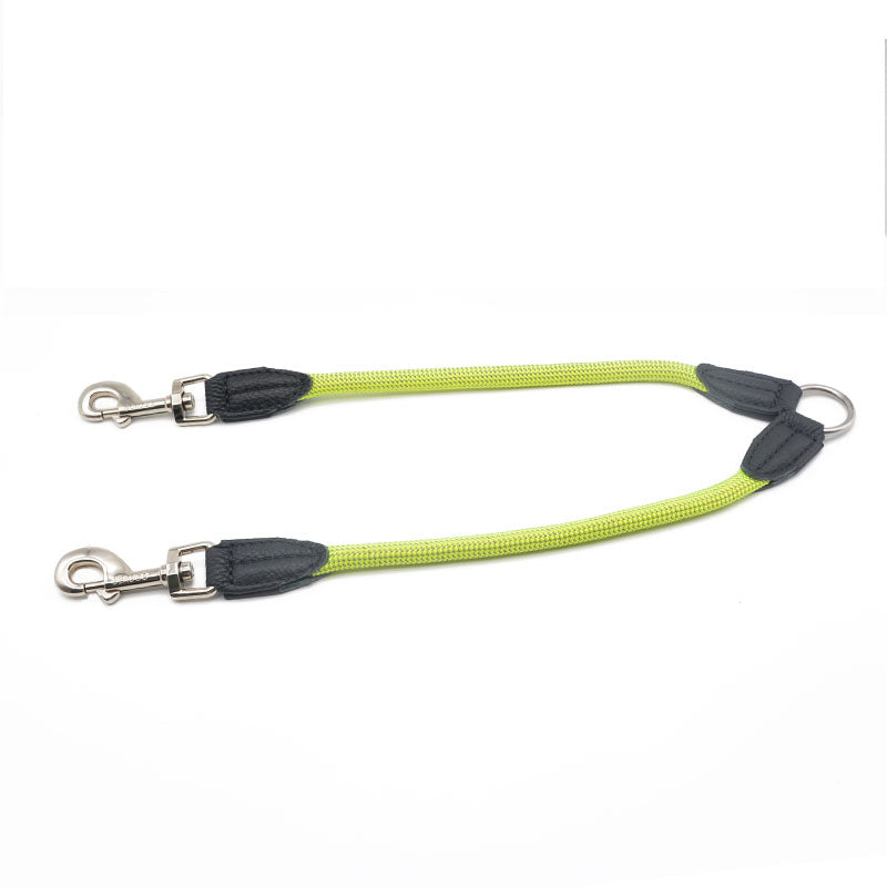 KFX-8875197 Reflective Double-Headed Nylon Dog Leash - Scalable, Durable & Comfortable for Small to Medium Dogs