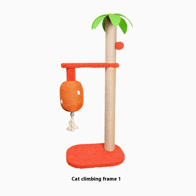 KFX-8875581 Cat Climbing Frame and Sisal Claw Grinding Coconut Tree Pet Toy