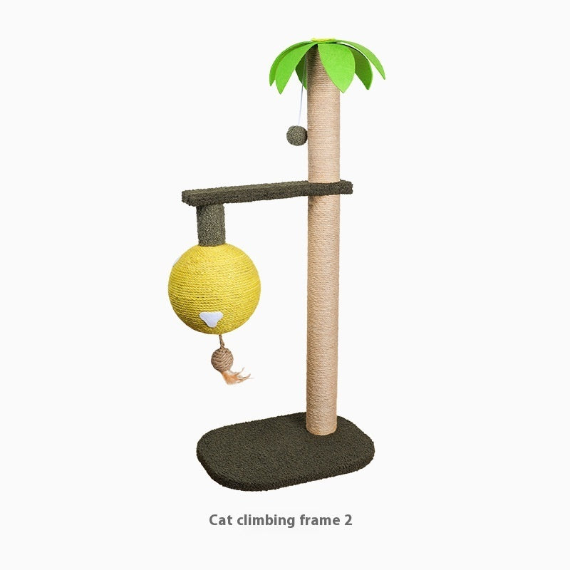 KFX-8875581 Cat Climbing Frame and Sisal Claw Grinding Coconut Tree Pet Toy
