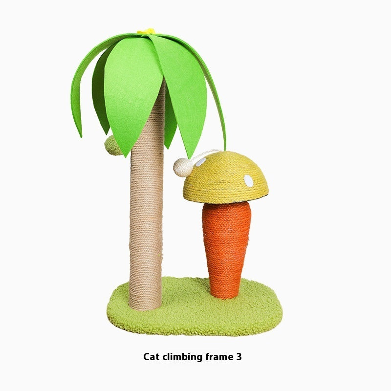 KFX-8875581 Cat Climbing Frame and Sisal Claw Grinding Coconut Tree Pet Toy