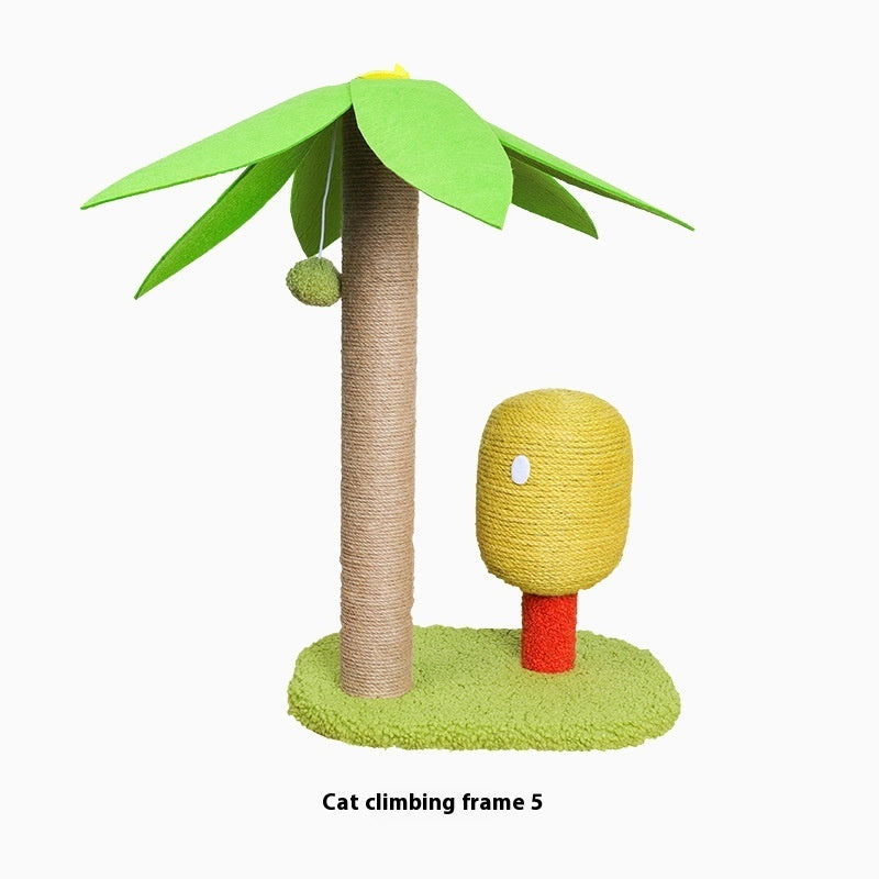 KFX-8875581 Cat Climbing Frame and Sisal Claw Grinding Coconut Tree Pet Toy