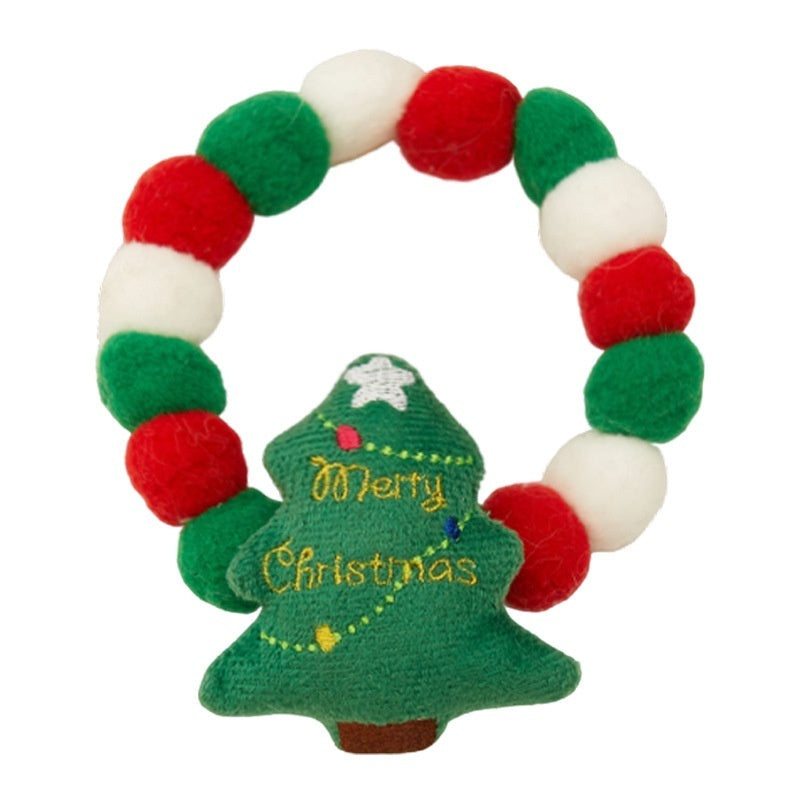 KFX-8877373 Festive Plush Christmas Pet Collars - Santa, Tree, Elk, Candy & Shoes