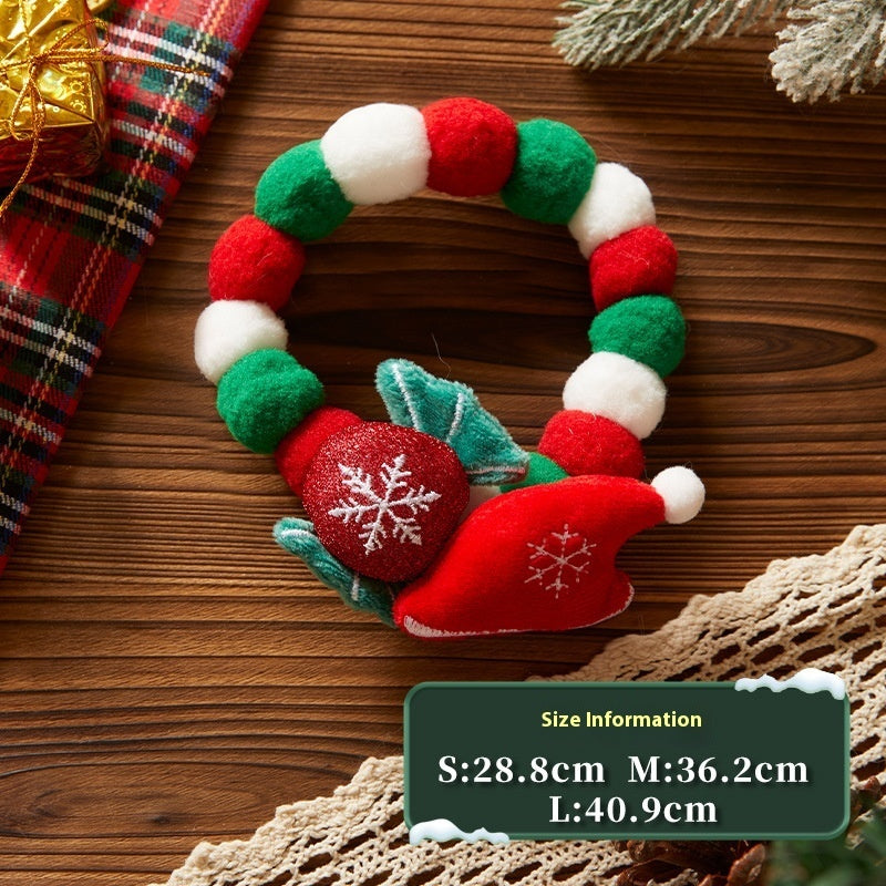 KFX-8877373 Festive Plush Christmas Pet Collars - Santa, Tree, Elk, Candy & Shoes