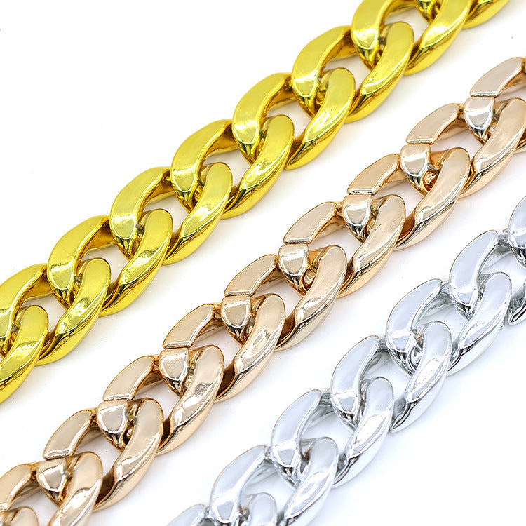 KFX-8878013 Monochrome Dog Collar Necklace for Small and Medium Pets - Tuhao Gold, Platinum, Rose Gold - 35cm with Extension Chain