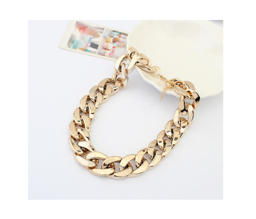 KFX-8878013 Monochrome Dog Collar Necklace for Small and Medium Pets - Tuhao Gold, Platinum, Rose Gold - 35cm with Extension Chain