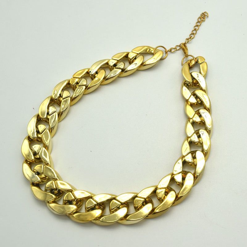 KFX-8878013 Monochrome Dog Collar Necklace for Small and Medium Pets - Tuhao Gold, Platinum, Rose Gold - 35cm with Extension Chain