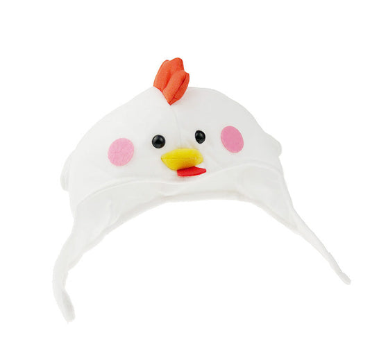 KFX-8880189 Cute Dog Hat for Stylish Pet Headwear - White Polyester, Sizes Large & Medium