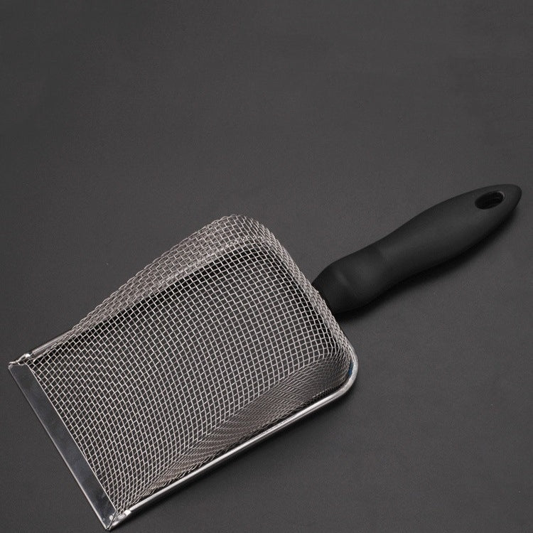 KFX-8881341 Stainless Steel Cat Litter Shovel with Fine Mesh Options for Efficient Sand Leakage