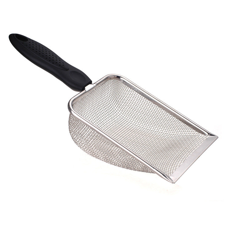 KFX-8881341 Stainless Steel Cat Litter Shovel with Fine Mesh Options for Efficient Sand Leakage