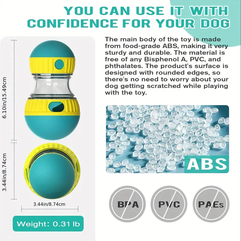 KFX-8882621 Adjustable Interactive Treat Dispenser for Dogs - Slow Feeder and Puzzle Toy for Mental Stimulation and Exercise