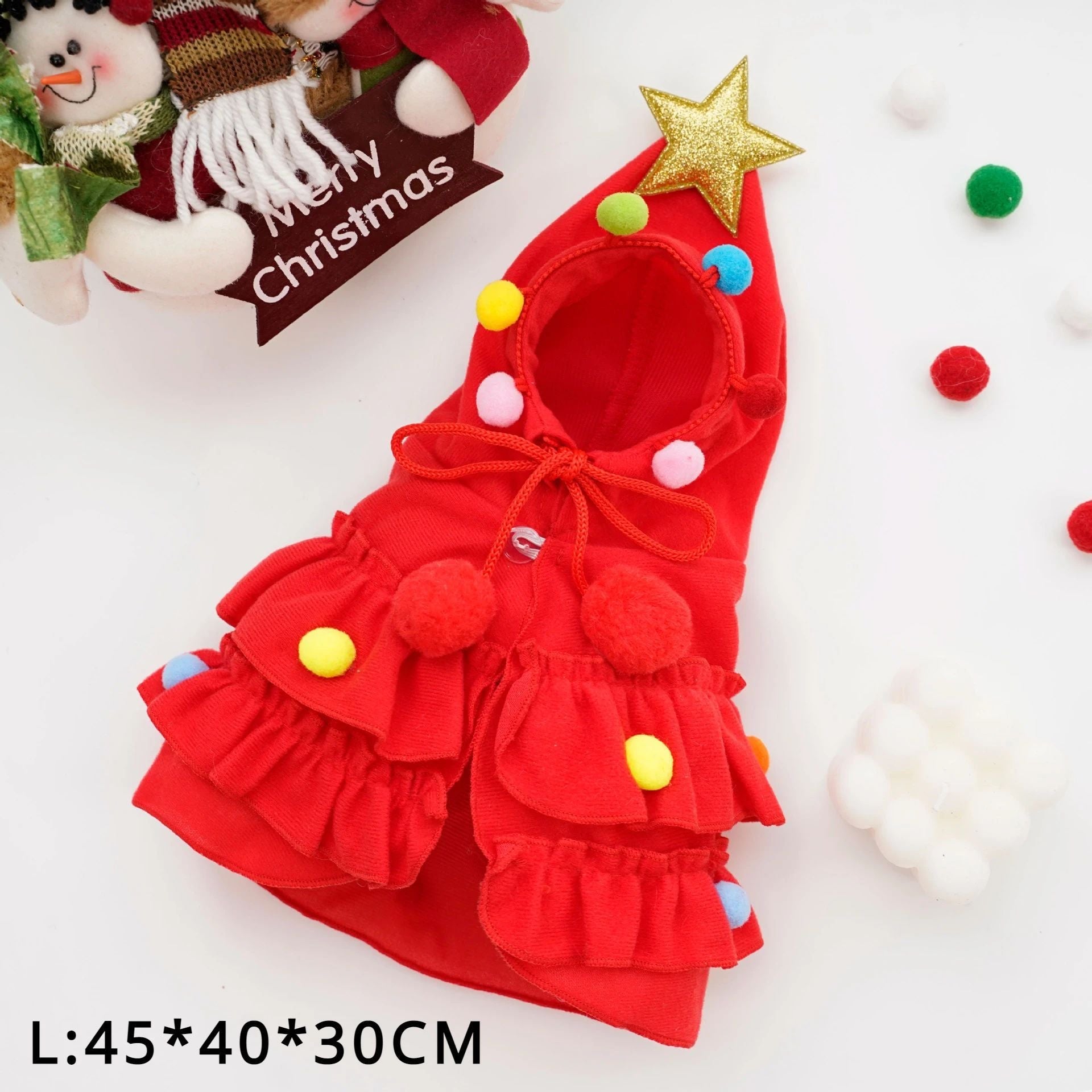 KFX-8882749 Cozy Autumn and Winter Pet Cloak - Two Color Shawl for Dogs