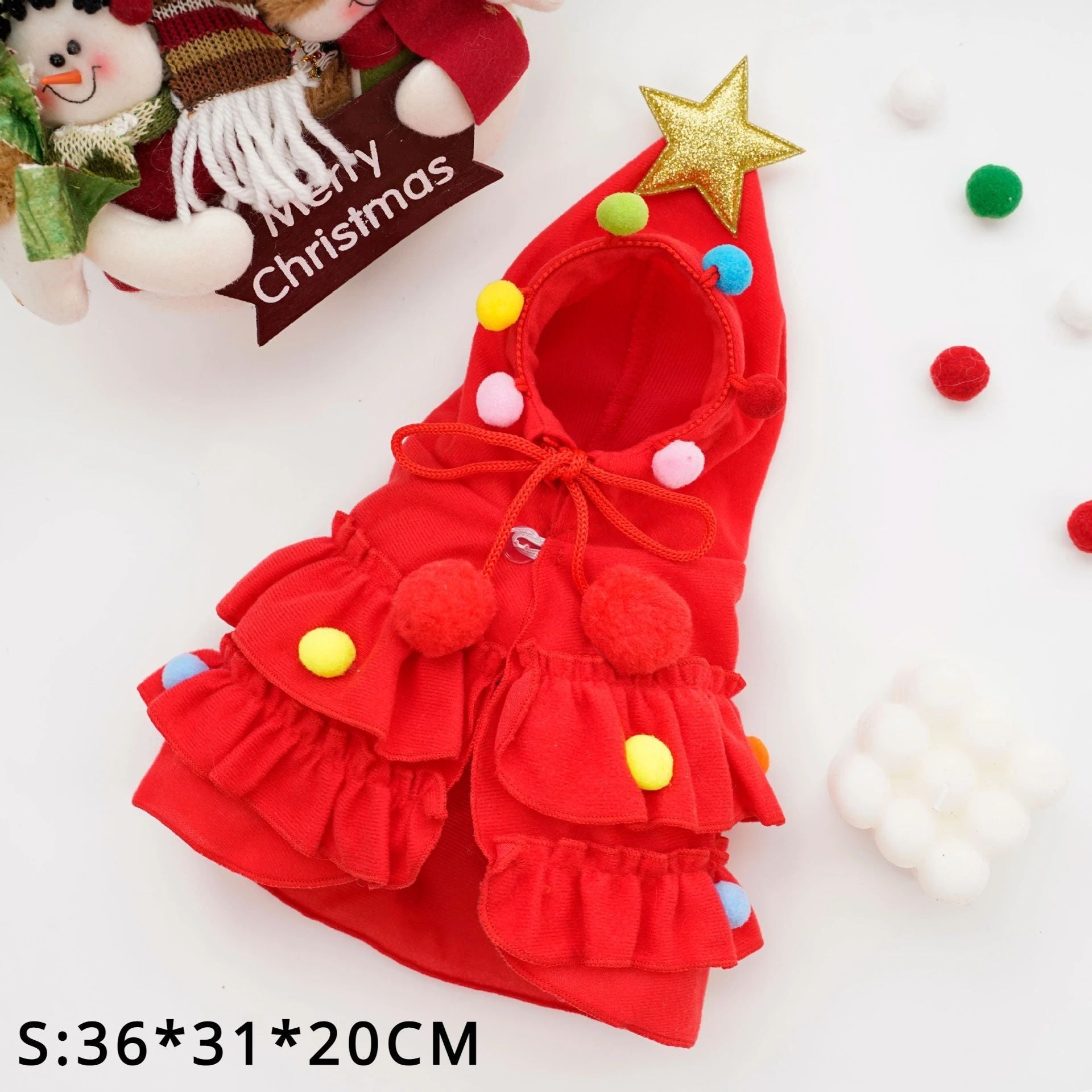 KFX-8882749 Cozy Autumn and Winter Pet Cloak - Two Color Shawl for Dogs