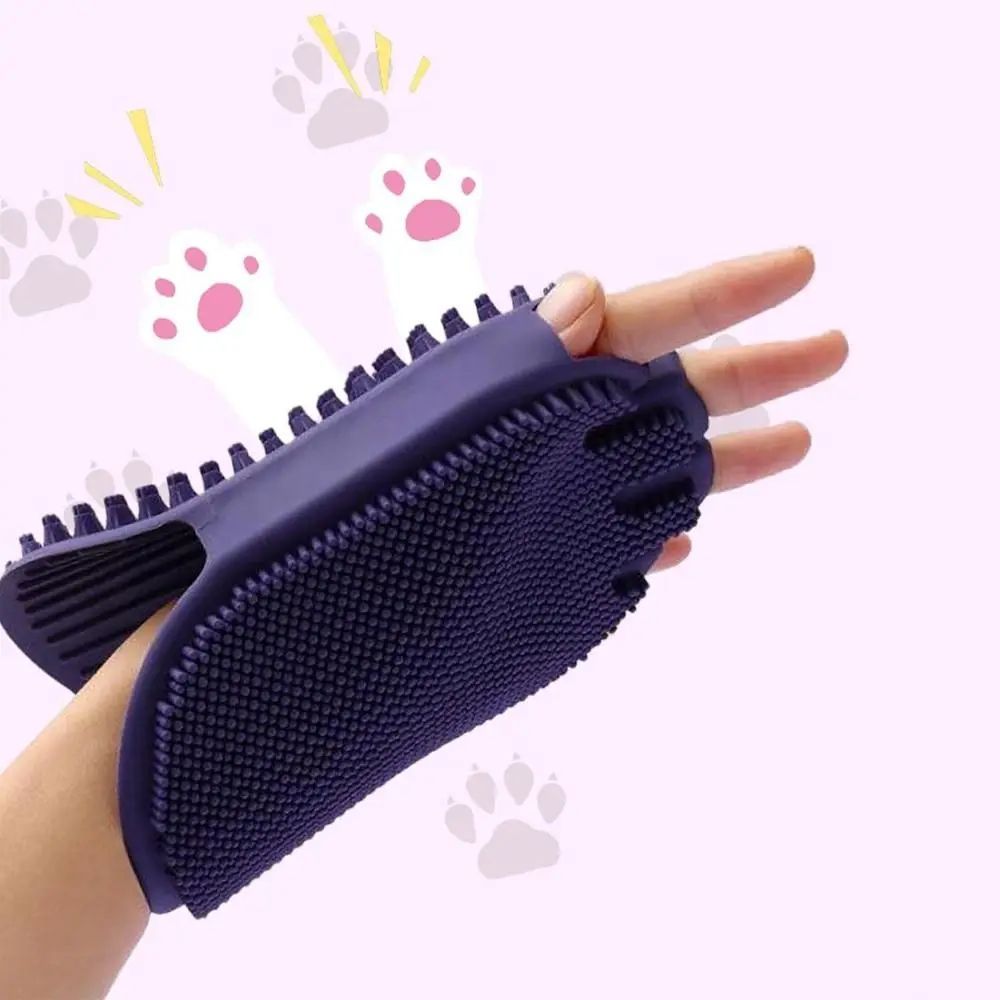 KFX-8883005 Soft Bristle Dual-Sided Pet Massage and Shampoo Brush for Dogs and Cats