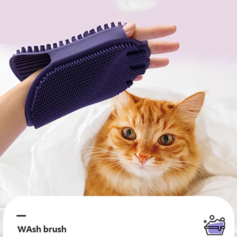 KFX-8883005 Soft Bristle Dual-Sided Pet Massage and Shampoo Brush for Dogs and Cats