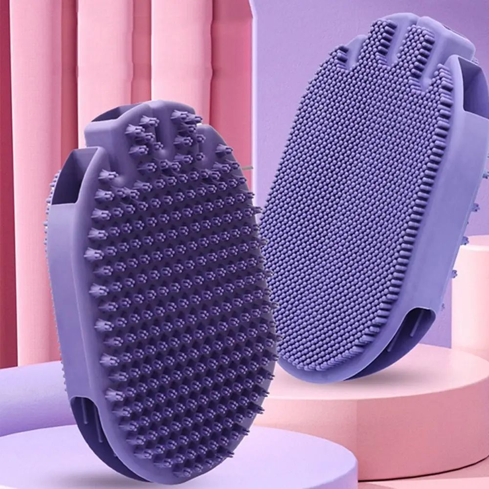 KFX-8883005 Soft Bristle Dual-Sided Pet Massage and Shampoo Brush for Dogs and Cats