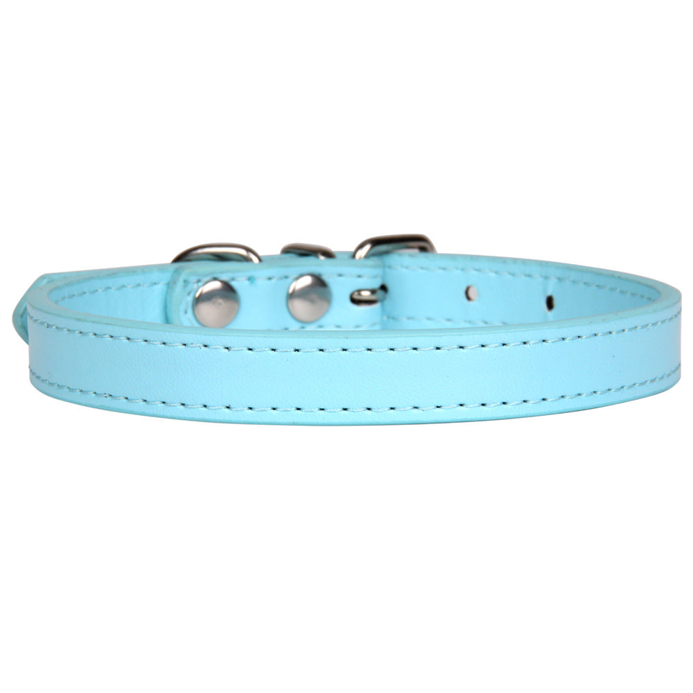 KFX-8884925 Durable PU Large Dog Leash and Collar Set with Wire Buckle for Dogs and Cats