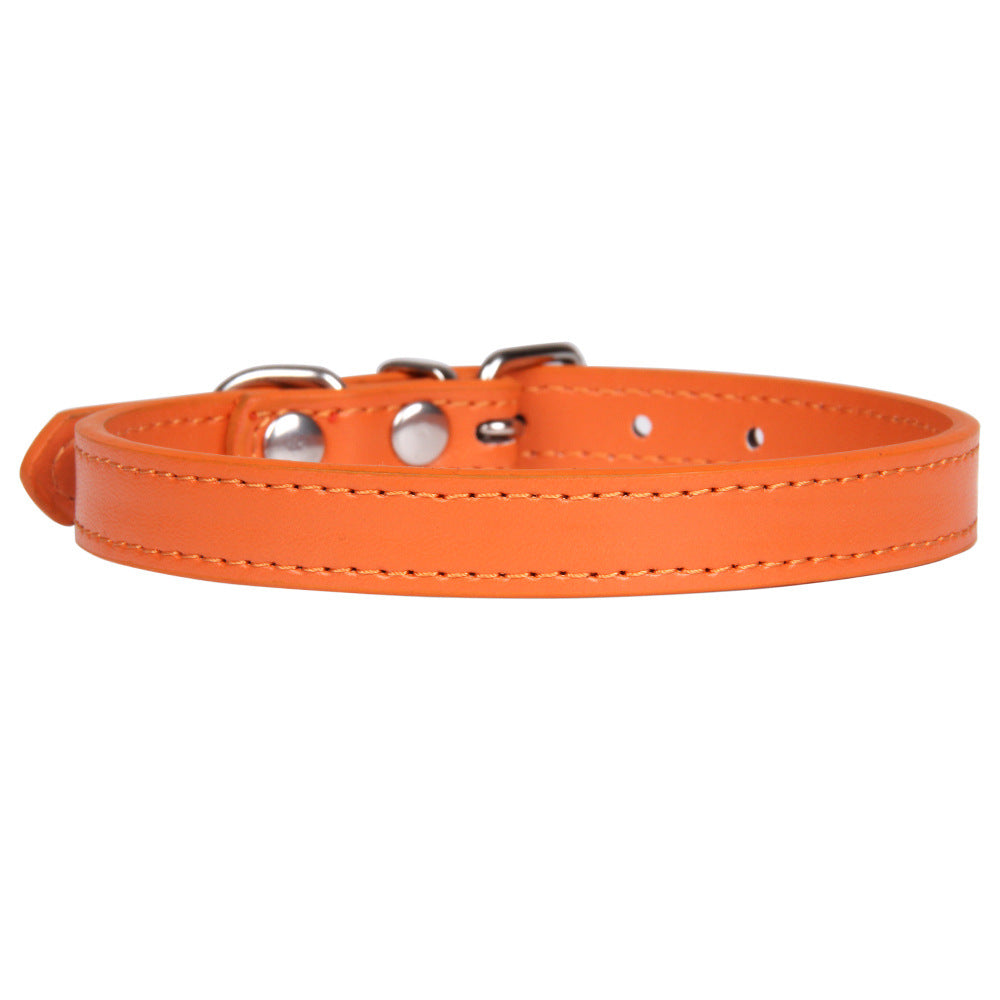 KFX-8884925 Durable PU Large Dog Leash and Collar Set with Wire Buckle for Dogs and Cats