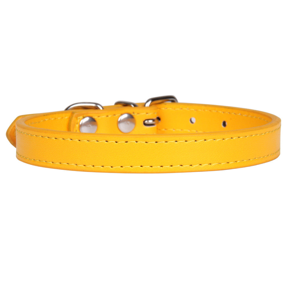 KFX-8884925 Durable PU Large Dog Leash and Collar Set with Wire Buckle for Dogs and Cats