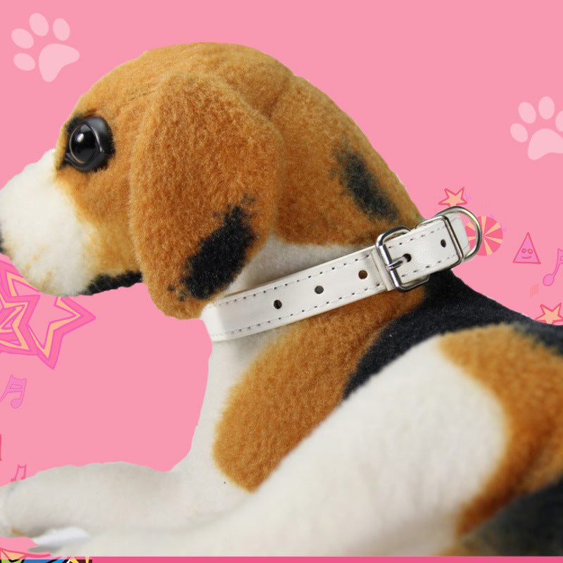KFX-8884925 Durable PU Large Dog Leash and Collar Set with Wire Buckle for Dogs and Cats