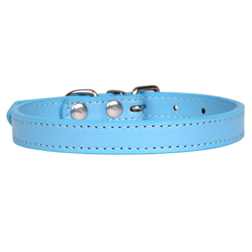 KFX-8884925 Durable PU Large Dog Leash and Collar Set with Wire Buckle for Dogs and Cats
