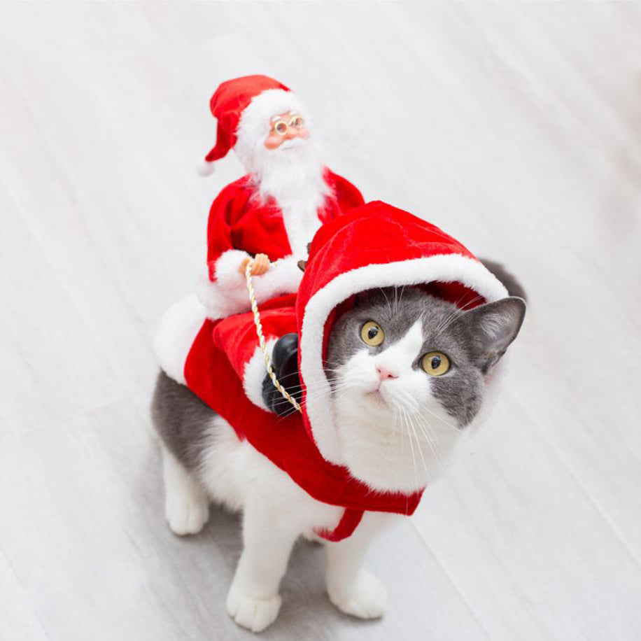 KFX-8885309 Festive Green Elf Dog Costume for Christmas - Adjustable Size, Cozy Cotton Design