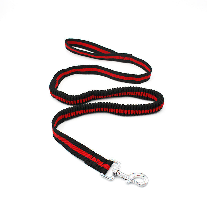 KFX-8885949 Elastic Pet Hand Holding Leash with Chest Strap, Available in Blue, Red, Green, and Rose, Nylon Material, 2.5*120 cm, Stretchable to 150 cm