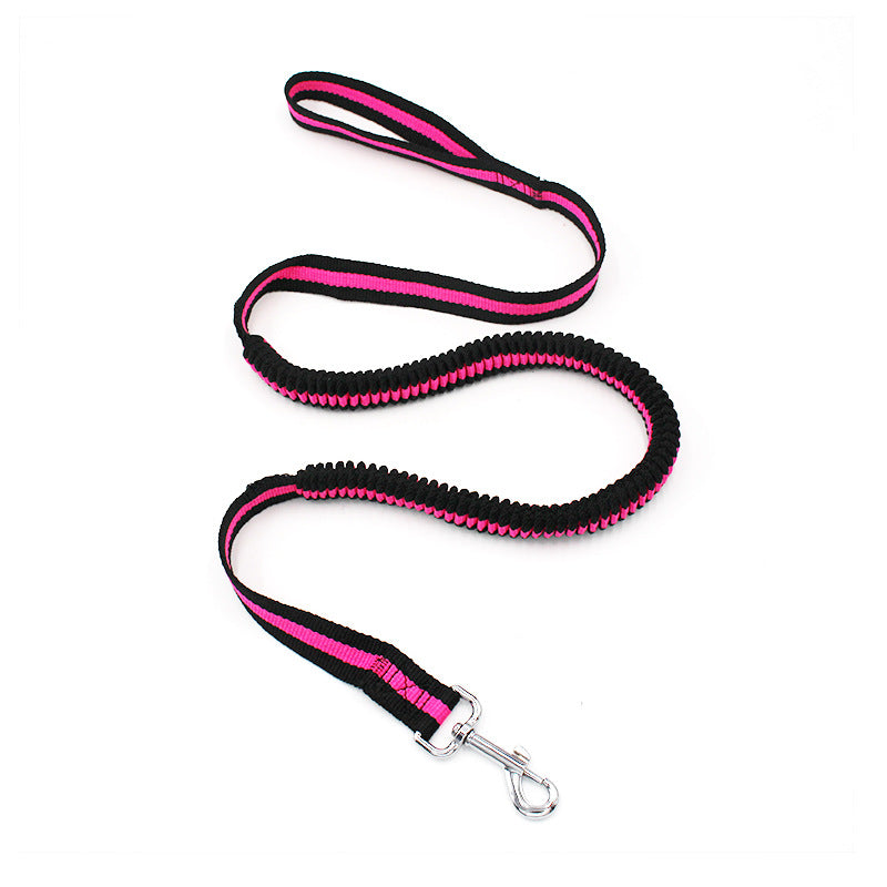 KFX-8885949 Elastic Pet Hand Holding Leash with Chest Strap, Available in Blue, Red, Green, and Rose, Nylon Material, 2.5*120 cm, Stretchable to 150 cm