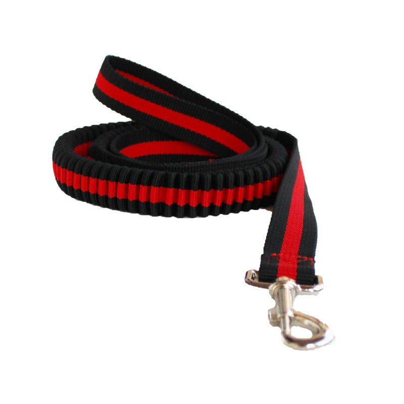 KFX-8885949 Elastic Pet Hand Holding Leash with Chest Strap, Available in Blue, Red, Green, and Rose, Nylon Material, 2.5*120 cm, Stretchable to 150 cm