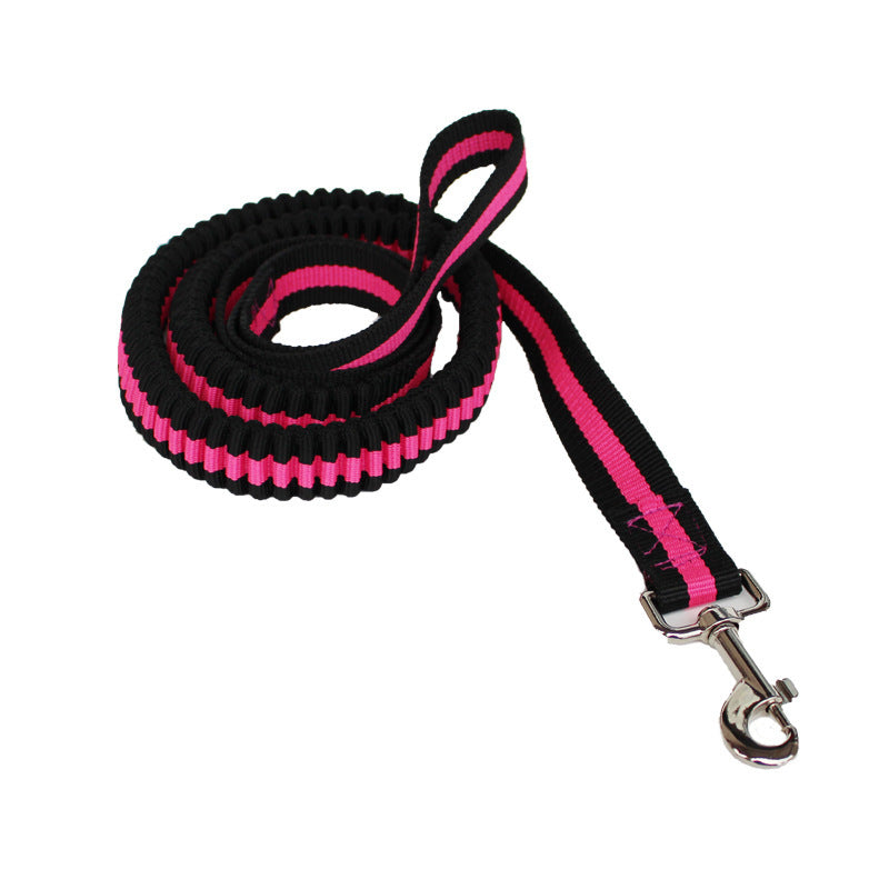 KFX-8885949 Elastic Pet Hand Holding Leash with Chest Strap, Available in Blue, Red, Green, and Rose, Nylon Material, 2.5*120 cm, Stretchable to 150 cm