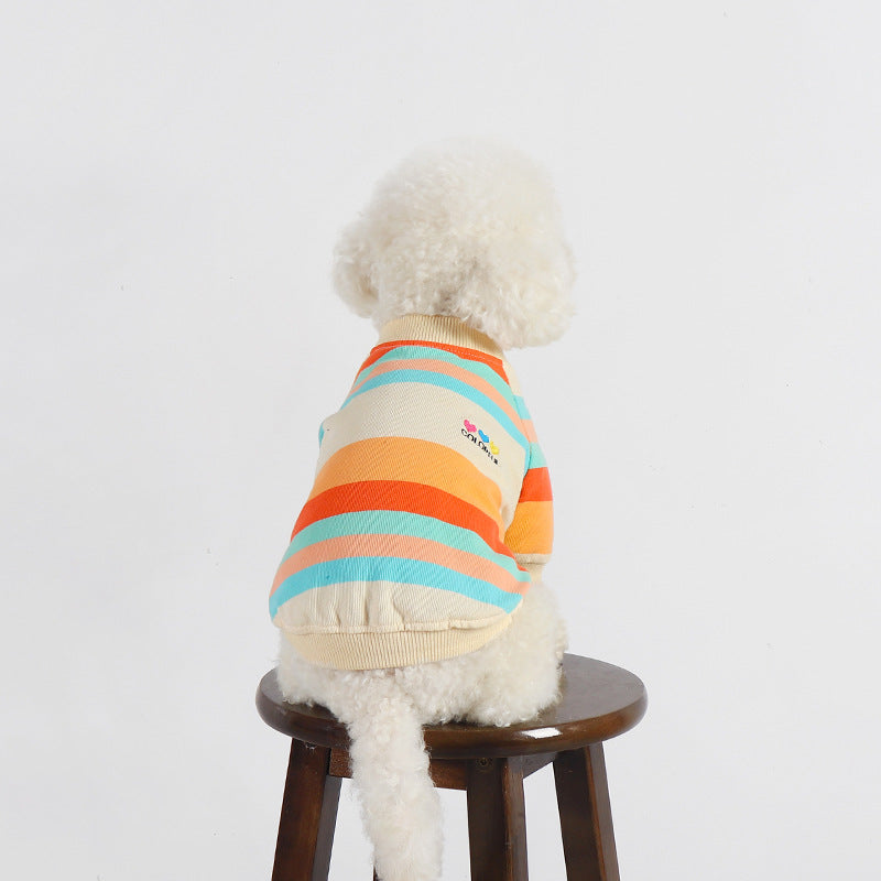 KFX-8886205 Colorful Striped Casual Dog Clothes for All Sizes