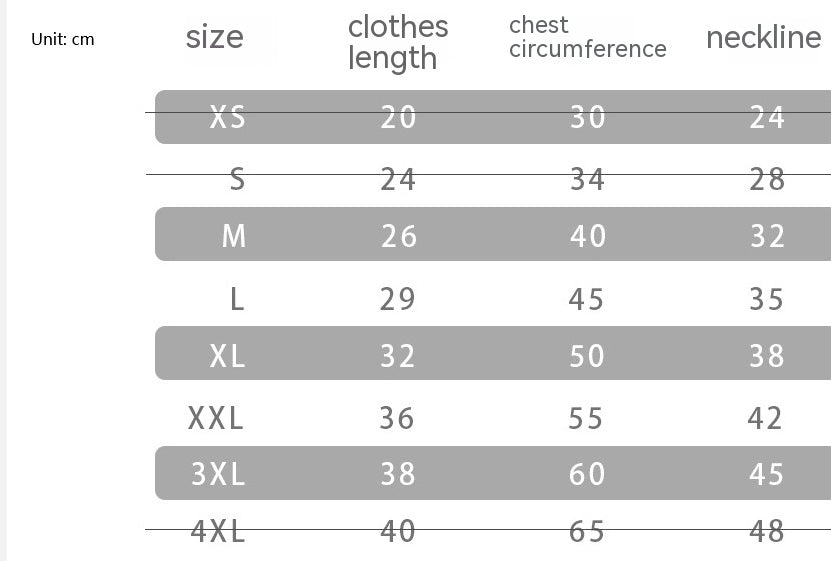 KFX-8886205 Colorful Striped Casual Dog Clothes for All Sizes