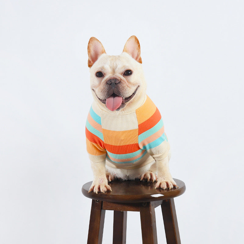 KFX-8886205 Colorful Striped Casual Dog Clothes for All Sizes
