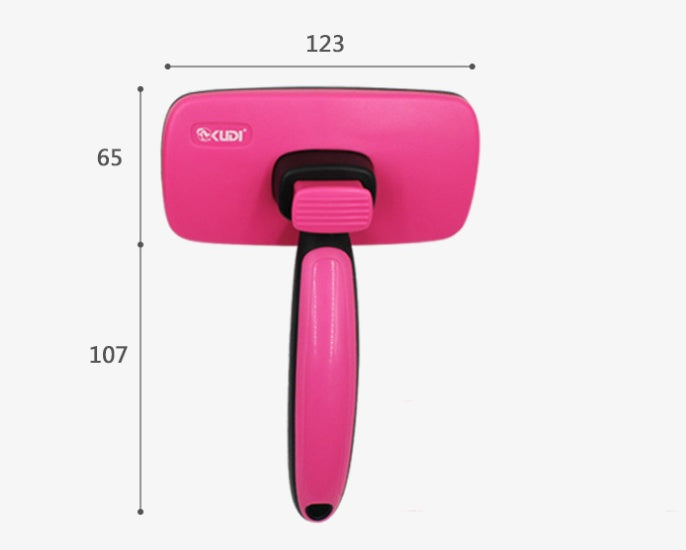 KFX-8886717 Automatic Stainless Steel Pet Grooming Comb for Dogs and Cats with Retractable Self-Cleaning Feature