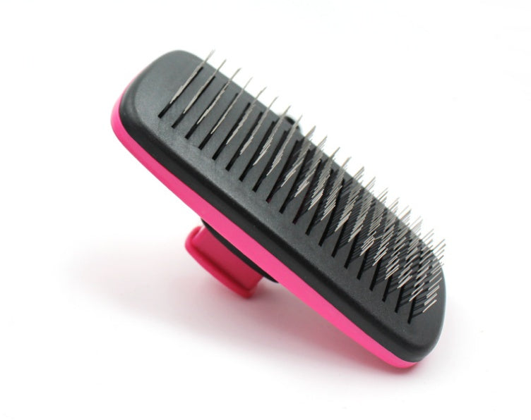KFX-8886717 Automatic Stainless Steel Pet Grooming Comb for Dogs and Cats with Retractable Self-Cleaning Feature