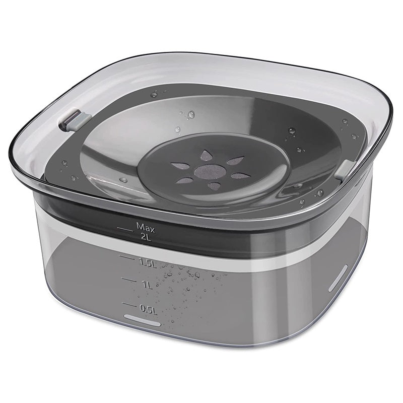 KFX-8887101 Splash-Proof Pet Dog Floating Water Bowl - Adjustable Height & Colorful Options