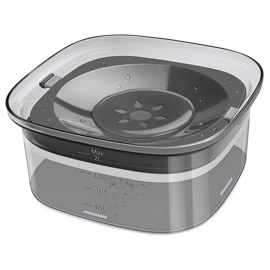 KFX-8887101 Splash-Proof Pet Dog Floating Water Bowl - Adjustable Height & Colorful Options