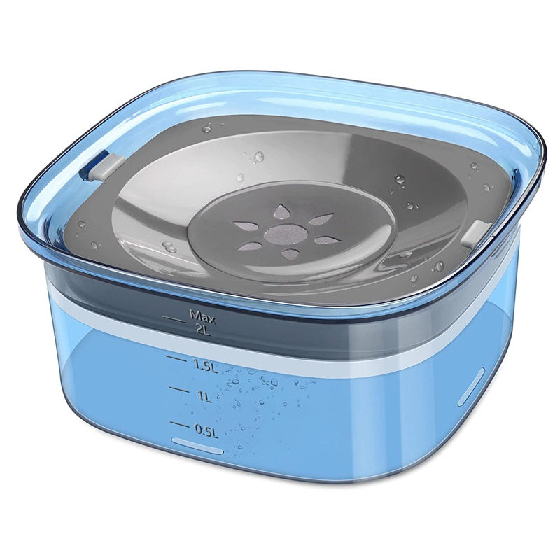 KFX-8887101 Splash-Proof Pet Dog Floating Water Bowl - Adjustable Height & Colorful Options