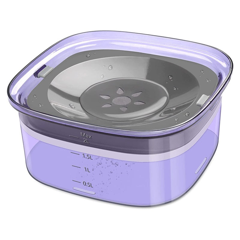 KFX-8887101 Splash-Proof Pet Dog Floating Water Bowl - Adjustable Height & Colorful Options