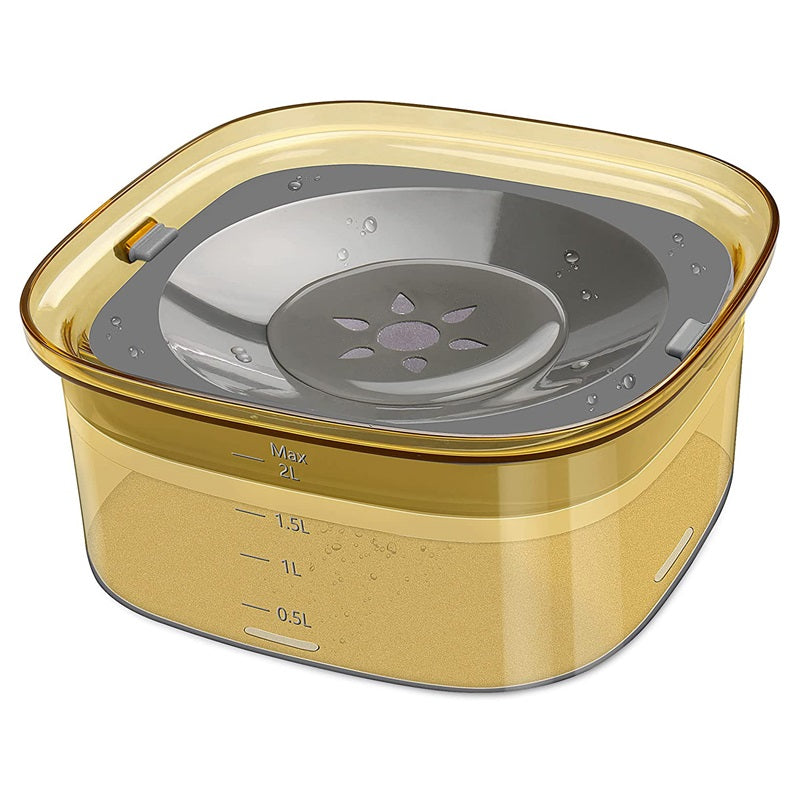 KFX-8887101 Splash-Proof Pet Dog Floating Water Bowl - Adjustable Height & Colorful Options