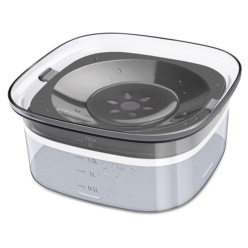 KFX-8887101 Splash-Proof Pet Dog Floating Water Bowl - Adjustable Height & Colorful Options