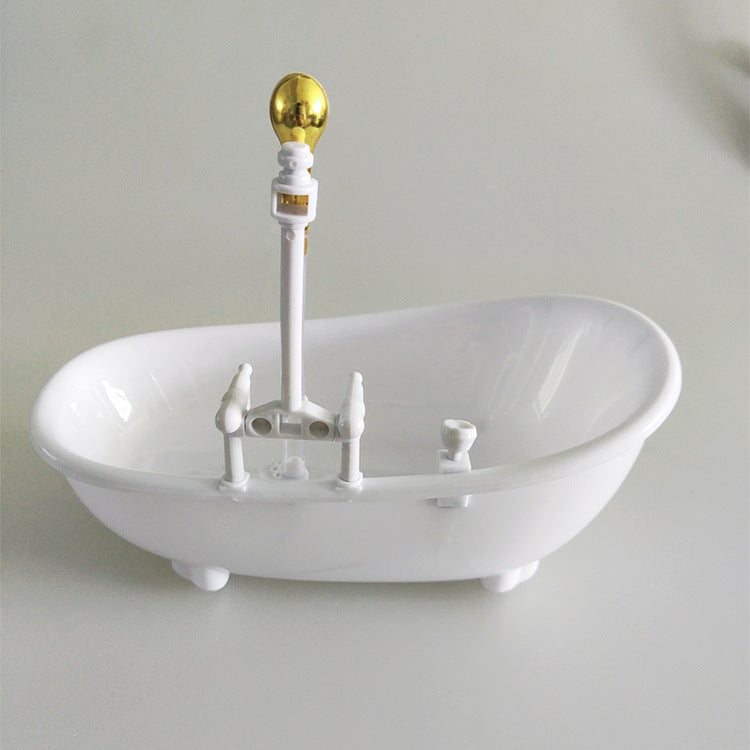 KFX-8888765 Automatic Bathtub Water Circulator Dispenser - Plastic, Powered by 3 AA Batteries, Compact Size 22x11x17cm
