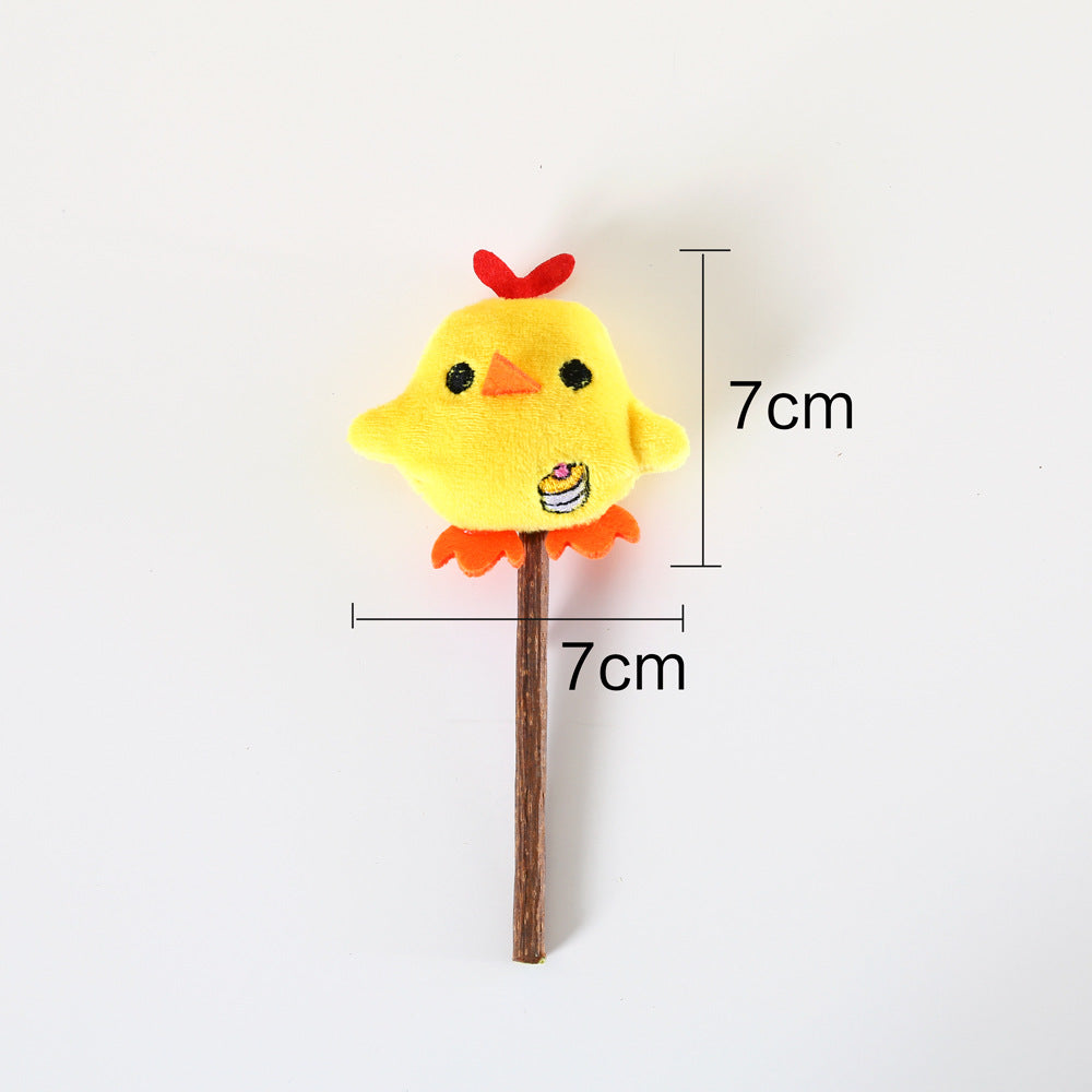 KFX-8889533 Rainbow Plush Chew Toys for Cats - Molar Sticks for Dental Health, Handmade from Natural Materials