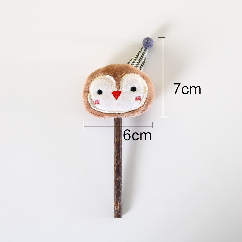 KFX-8889533 Rainbow Plush Chew Toys for Cats - Molar Sticks for Dental Health, Handmade from Natural Materials