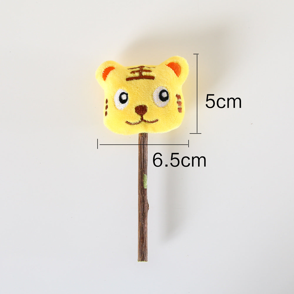 KFX-8889533 Rainbow Plush Chew Toys for Cats - Molar Sticks for Dental Health, Handmade from Natural Materials
