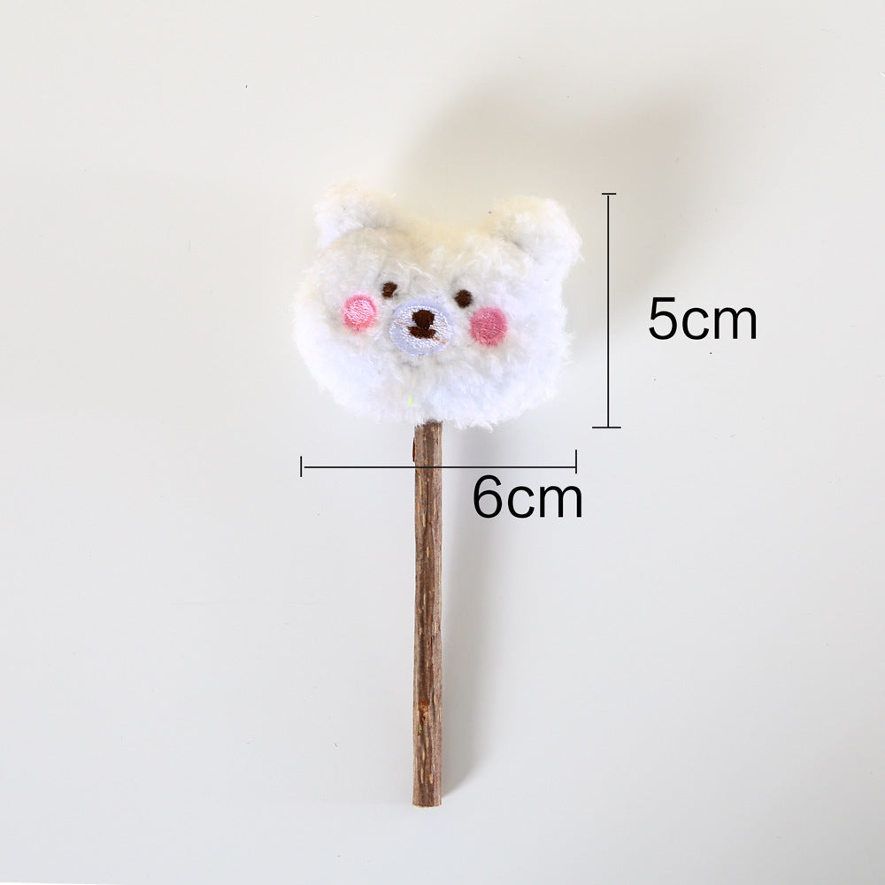 KFX-8889533 Rainbow Plush Chew Toys for Cats - Molar Sticks for Dental Health, Handmade from Natural Materials