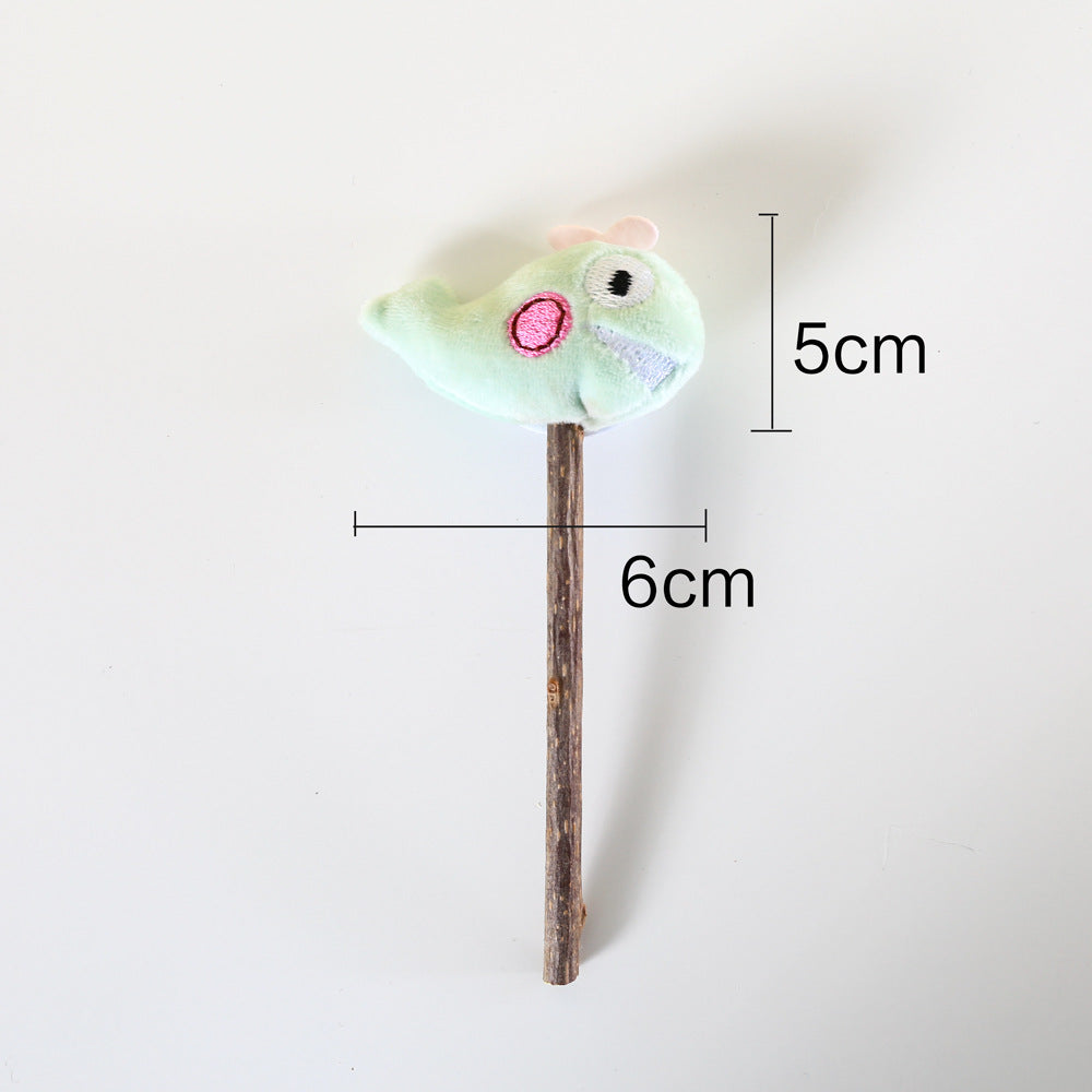 KFX-8889533 Rainbow Plush Chew Toys for Cats - Molar Sticks for Dental Health, Handmade from Natural Materials