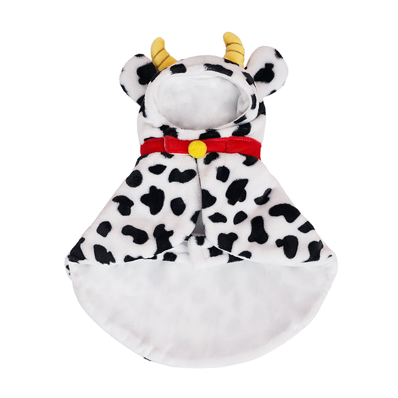 KFX-8891453 Cozy Four Seasons Cow Cloak for Cats - Warm and Stylish Pet Apparel